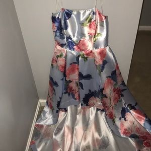 Speechless Juniors’ Floral-Skirt High-Low Dress